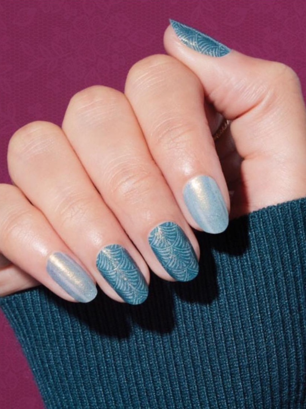 *Exclusive* Color Street: Luxe Decor | Teal Aqua 20s Art Deco Shimmer Fall